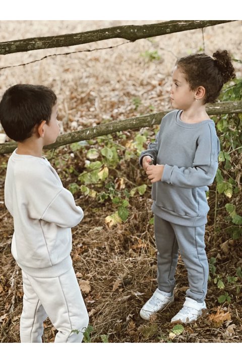 Kız Ve Erkek Bebek Çocuk Alt Üst Eşofman Takımı Sweatshirt & Jogger 1-7 Yaş (Unisex) 