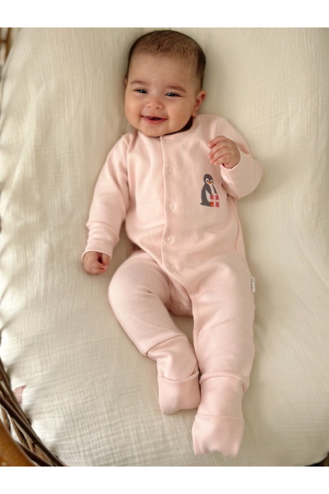 Uzun Kollu Bebek Tulum Aç Kapa Patikli %100 Pamuk Ekstra Yumuşak Doku Oeko-Tex Sertifikalı (Unisex) 