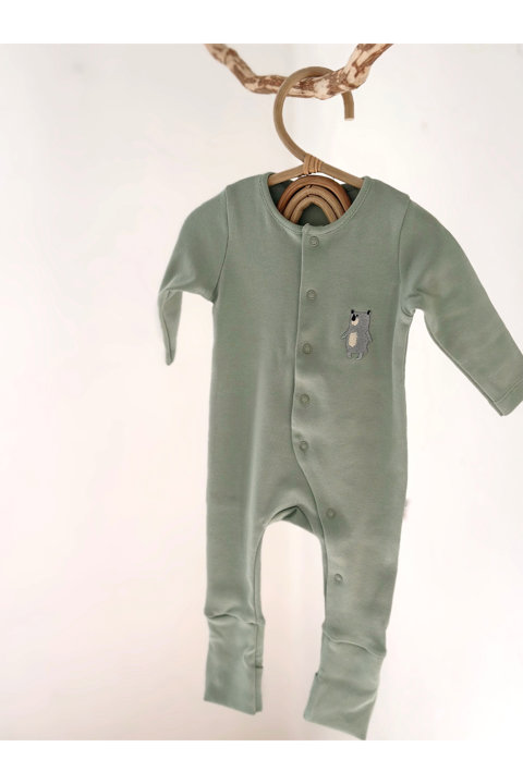 Uzun Kollu Unisex Bebek Tulum Aç Kapa Patikli %100 Pamuk Ekstra Yumuşak Doku Oeko-Tex Sertifikalı (Unisex) 