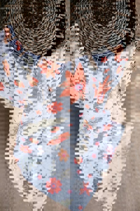 Yaz Çiçeği Müslin Örtü 75X95 Cm / Renkli