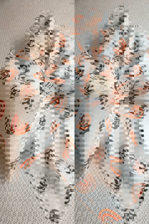 120X120Cm Organik Müslin Örtü, Yastık Kılıfı Ve Müslin Çanta Seti / Bohem Gökkuşağı