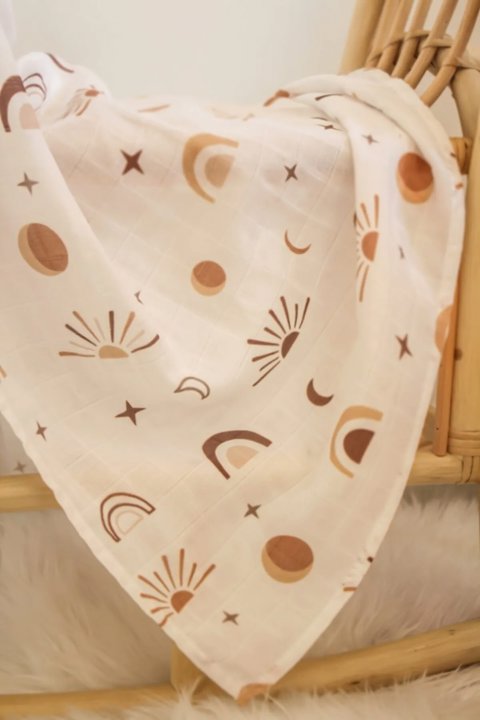 Gökyüzü Müslin Örtü 95X75Cm / Renkli