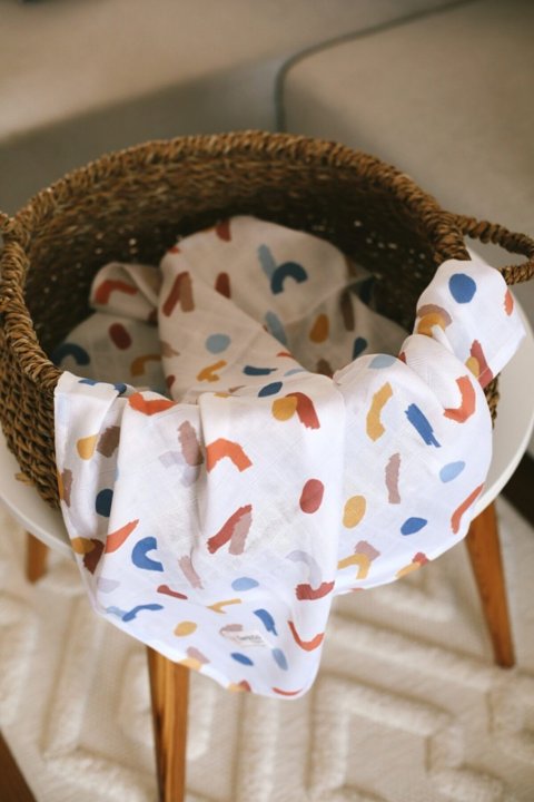 Pastel Müslin Örtü 75X95 Cm / Renkli