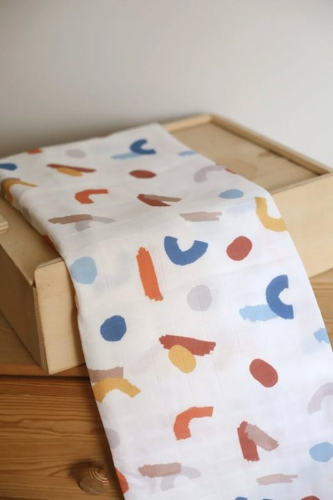 Pastel Müslin Örtü 75X95 Cm / Renkli