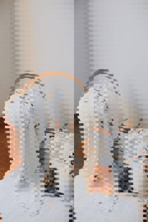 Goose Özel Tasarım 4 Katlı Müslin Bebek & Çocuk Battaniye 95X95Cm Ekru Zemin / Renkli